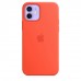 Apple iPhone 12 mini Silicone Case with MagSafe - Electric Orange (MKTN3)