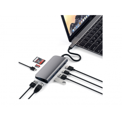 Satechi Aluminum Type-C Multimedia Adapter Space Gray (ST-TCMM8PAM)