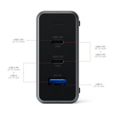 Satechi 100W USB-C PD Compact Gan Charger (ST-TC100GM-EU)