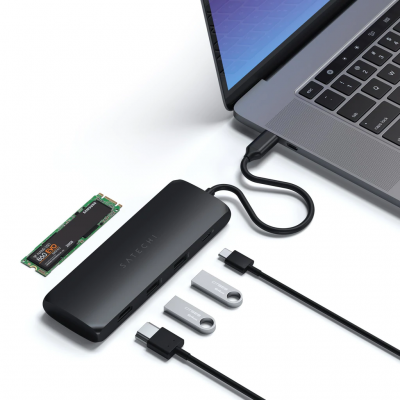 Satechi Aluminum Type-C Hybrid Multiport Adapter Black (ST-UCHSEK)