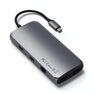 Satechi Aluminum USB-C Multi-Port MX Adapter Space Gray (ST-UCMXAM)