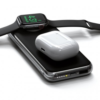 Внешний аккумулятор Satechi Quatro Wireless Charger 10 000 mAh Space Gray (ST-UC10WPBM)