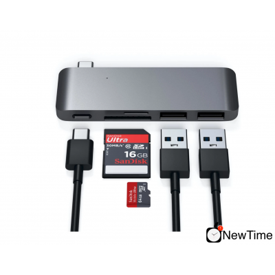 Satechi Type-C USB 3.0 Passthrough Hub Space Gray (ST-TCUPM)