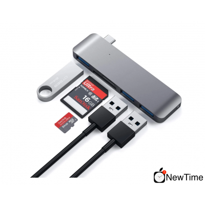 Satechi Type-C USB 3.0 3-in-1 Combo Hub Space Gray (ST-TCUHM)