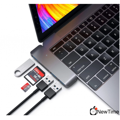 Satechi Type-C USB 3.0 3-in-1 Combo Hub Space Gray (ST-TCUHM)