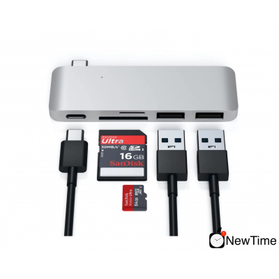 Satechi Type-C USB 3.0 Passthrough Hub Silver (ST-TCUPS)