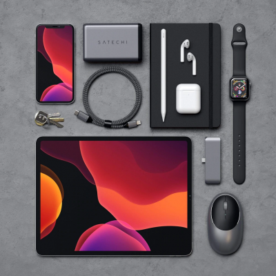 Satechi USB-C для освітлення Cable Space Gray (1.8 m) (ST-TCL18M)