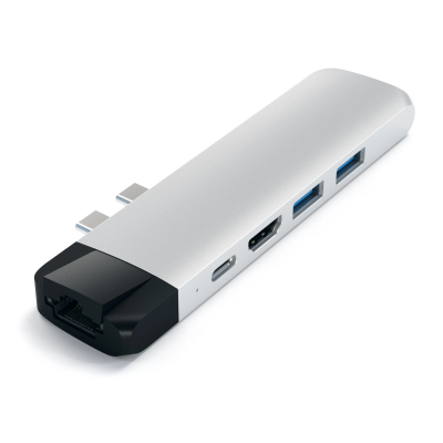 Satechi Aluminum Type-C Pro Hub with Ethernet Silver (ST-TCPHES)