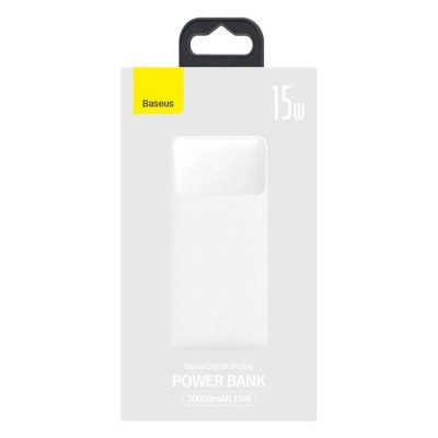 Внешний аккумулятор Baseus Bipow Digital Display 20000 mAh 15W White (PPDML-J02)
