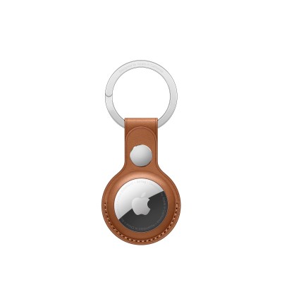 Apple AirTag Leather Key Ring Saddle Brown (MX4M2)