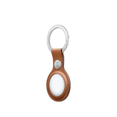 Apple AirTag Leather Key Ring Saddle Brown (MX4M2)