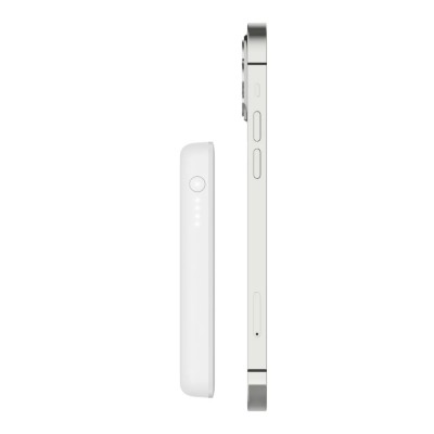 Портативное зарядное устройство Belkin BOOST↑CHARGE™ MagSafe Magnetic Wireless Power Bank 2500mAh - White (BPD002btWH)