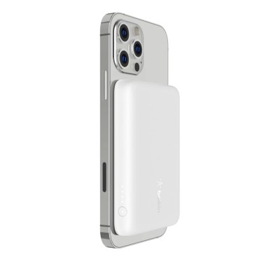 Портативное зарядное устройство Belkin BOOST↑CHARGE™ MagSafe Magnetic Wireless Power Bank 2500mAh - White (BPD002btWH)