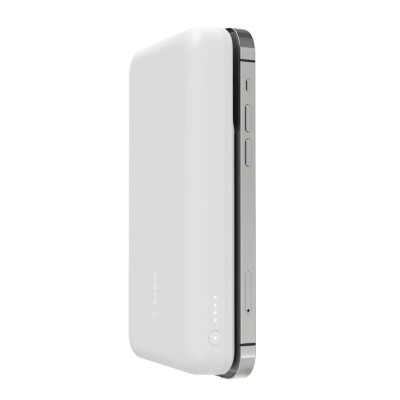 Портативное зарядное устройство Belkin BOOST↑CHARGE™ MagSafe Magnetic Portable Wireless Charger 10,000mAh - White (BPD001btWH)