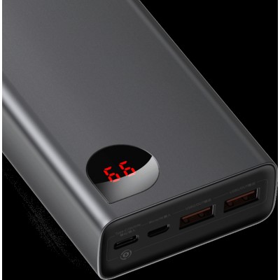 Зовнішній акумулятор Baseus Adaman Metal Digital Display Quick Charge Power Bank 65W 20000mAh Black (PPIMDA-D01)