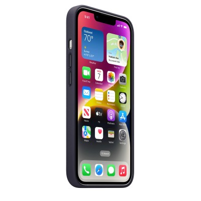 Apple iPhone 14 Leather Case with MagSafe - Ink (MPP63)