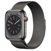 Apple Watch Series 8 GPS + Cellular 45mm Graphite Stainless Steel Case з Milanese Loop Graphite (MNKW3, MNKX3)