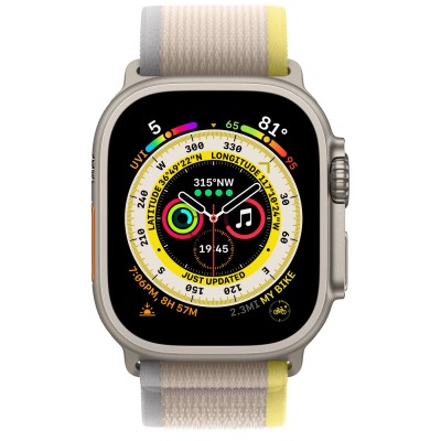Apple Watch Ultra GPS + Cellular 49mm Titanium Case з Yellow/Beige Trail Loop - S/M (MNHD3, MNHK3)