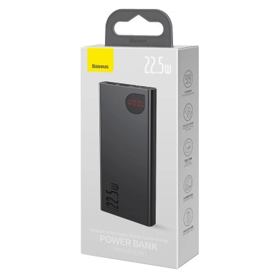 Внешний аккумулятор Baseus Adaman Metal Digital Display PD3.0+QC3.0 22.5W 10000mAh Black (PPAD000001)