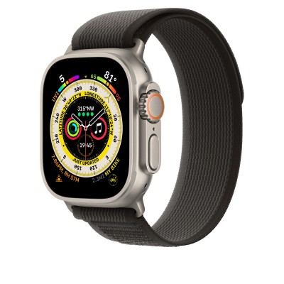 Apple Trail Loop Band S/M для Apple Watch 49mm - Black/Gray (MQEP3)