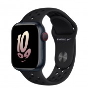 Apple Watch Nike Series 8 GPS + Cellular 41mm Midnight Aluminum Case з Black/Black Nike Sport Band - Regular (MPGN3)
