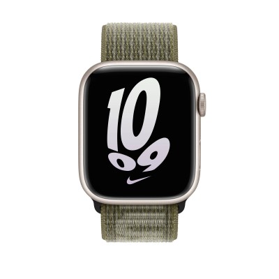 Apple Sequoia/Pure Platinum Nike Sport Loop для Apple Watch 42/44/45/49mm (MPJ23)