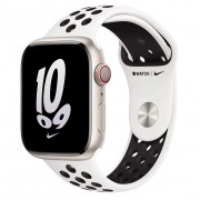 Apple Watch Nike Series 8 GPS + Cellular 45mm Starlight Aluminum Case with Summit White/Black Nike Sport Band - Regular (MPH13)