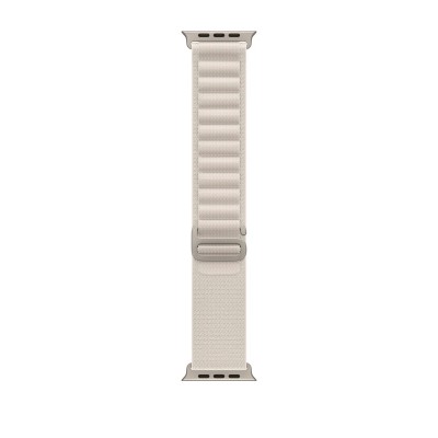 Apple Watch Ultra GPS + Cellular 49mm Titanium Case with Starlight Alpine Loop - Small (MQEY3, MQFQ3)