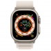 Apple Watch Ultra GPS + Cellular 49mm Titanium Case with Starlight Alpine Loop - Small (MQEY3, MQFQ3)