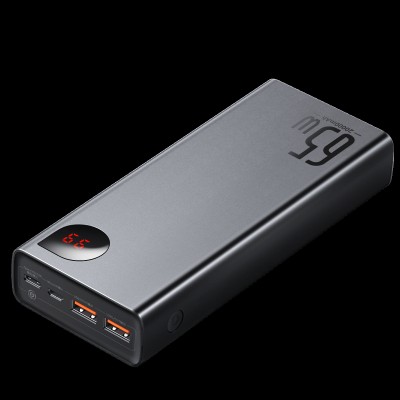 Зовнішній акумулятор Baseus Adaman Metal Digital Display Quick Charge Power Bank 65W 20000mAh Black (PPIMDA-D01)