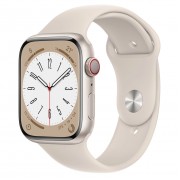 Apple Watch Series 8 GPS + Cellular 45mm Starlight Aluminum Case with Starlight Sport Band - Regular (MNK73)