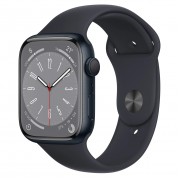 Apple Watch Series 8 GPS 45mm Midnight Aluminum Case with Midnight Sport Band - Regular (MNP13)