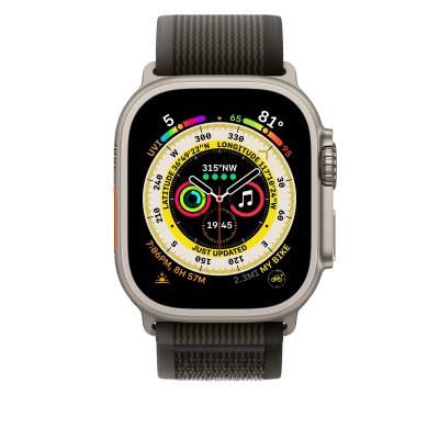 Apple Trail Loop Band S/M для Apple Watch 49mm - Black/Gray (MQEP3)