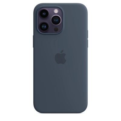 Apple iPhone 14 Pro Max Silicone Case with MagSafe - Storm Blue (MPTQ3)