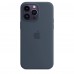 Apple iPhone 14 Pro Max Silicone Case with MagSafe - Storm Blue (MPTQ3)