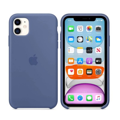 Apple iPhone 11 Silicone Case - Linen Blue (MY1A2)