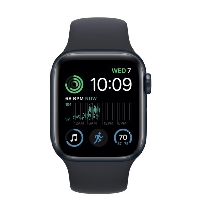 Apple Watch SE 2 GPS 40mm Midnight Aluminum Case with Midnight Sport Band - S/M (MNT73)