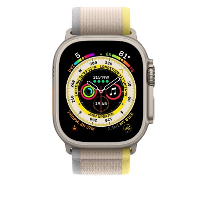 Apple Trail Loop Band S/M для Apple Watch 49mm - Yellow/Beige (MQEG3)