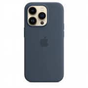 Apple iPhone 14 Pro Silicone Case with MagSafe - Storm Blue (MPTF3)