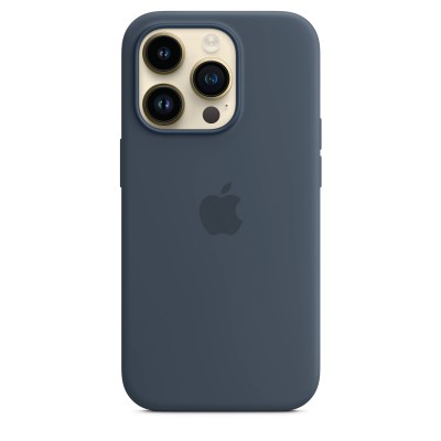 Apple iPhone 14 Pro Silicone Case with MagSafe - Storm Blue (MPTF3)