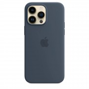 Apple iPhone 14 Pro Max Silicone Case with MagSafe - Storm Blue (MPTQ3)