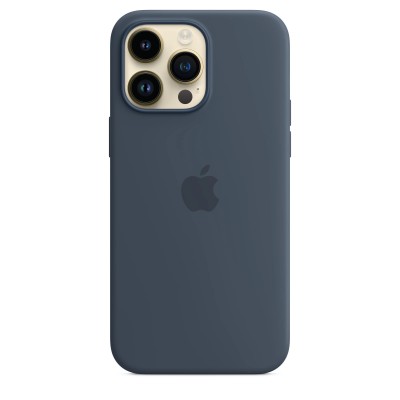 Apple iPhone 14 Pro Max Silicone Case with MagSafe - Storm Blue (MPTQ3)