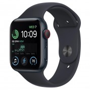 Apple Watch SE 2 GPS + Cellular 44mm Midnight Aluminum Case with Midnight Sport Band - Regular (MNPY3)