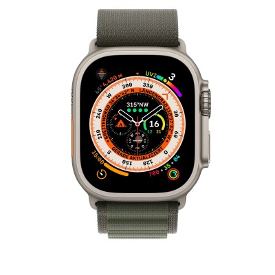 Apple Alpine Loop Band Small для Apple Watch 49mm - Green (MQE23)