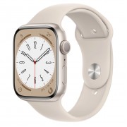 Apple Watch Series 8 GPS 45mm Starlight Aluminum Case with Starlight Sport Band - Regular (MNP23)