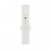 Apple Watch SE 2 GPS 44mm Silver Aluminum Case with White Sport Band - M/L (MNTJ3)