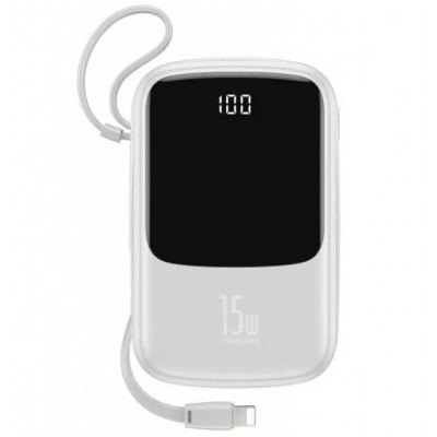 Зовнішній акумулятор Baseus Qpow 10000 mAh White (PPQD-B02)