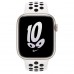 Apple Watch Nike Series 8 GPS + Cellular 45mm Starlight Aluminum Case with Summit White/Black Nike Sport Band - Regular (MPH13)
