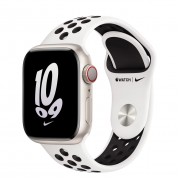 Apple Watch Nike Series 8 GPS + Cellular 41mm Starlight Aluminum Case with Summit White/Black Nike Sport Band - Regular (MPGK3)