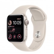 Apple Watch SE 2 GPS 40mm Starlight Aluminum Case with Starlight Sport Band - Regular (MNJP3)